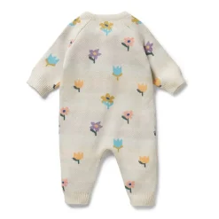 Organic Knitted Jacquard Growsuit