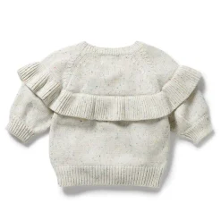 Organic Knitted Ruffle Jumper