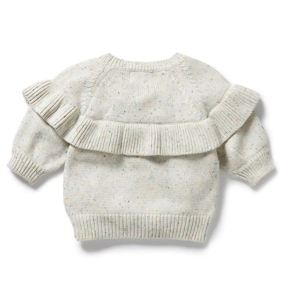 Organic Knitted Ruffle Jumper