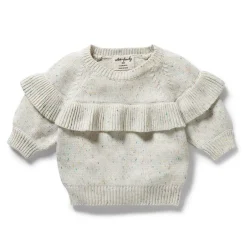 Organic Knitted Ruffle Jumper