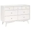 Palma 7 Drawer Double Dresser - Warm White