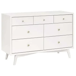 Palma 7 Drawer Double Dresser - Warm White