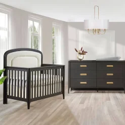 Palo 5-in-1 Crib with Beige Boucle Upholstered Panell