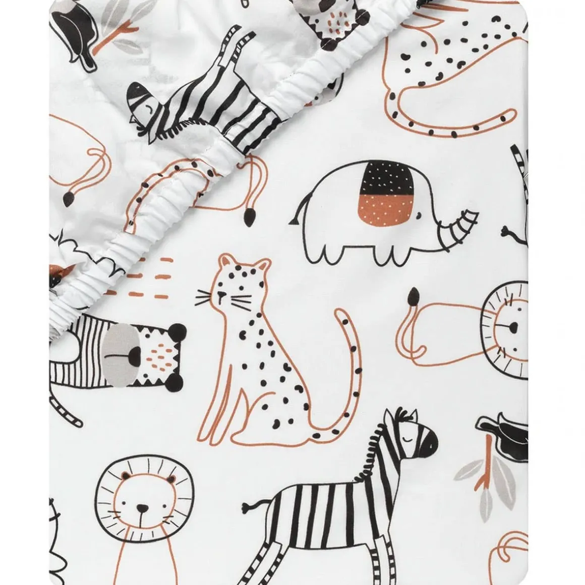 Patchwork Jungle Crib Sheet