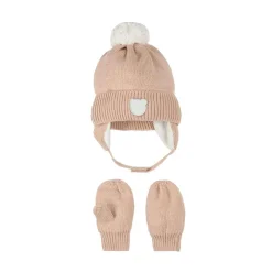 Pom Pom Hat & Mitten Set