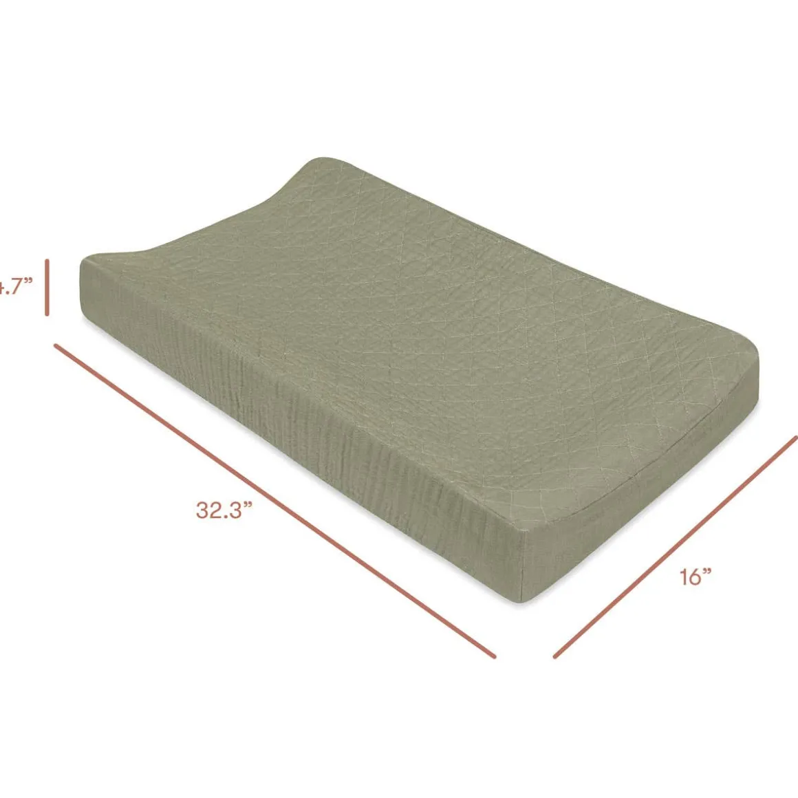 Quilted Muslin Changing Pad Cover