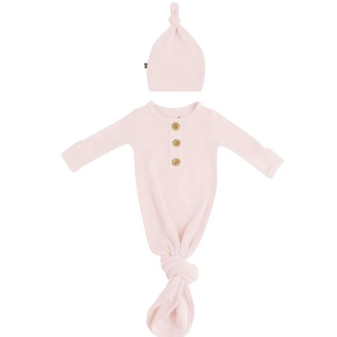 Ribbed Knotted Gown & Hat