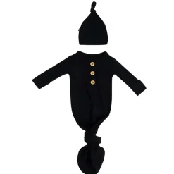 Ribbed Knotted Gown & Hat