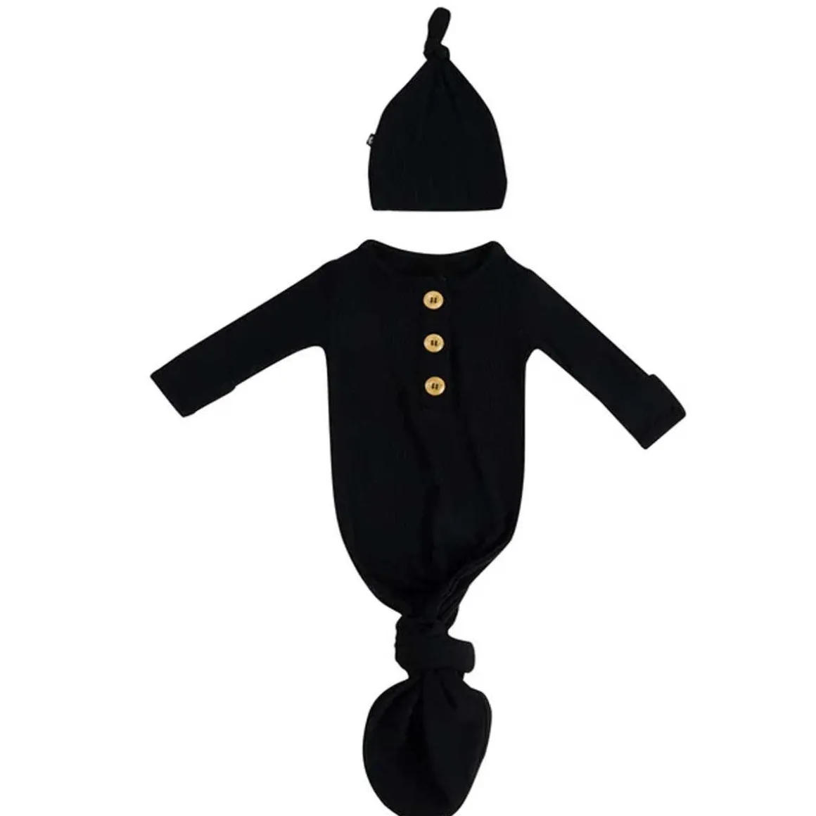 Ribbed Knotted Gown & Hat