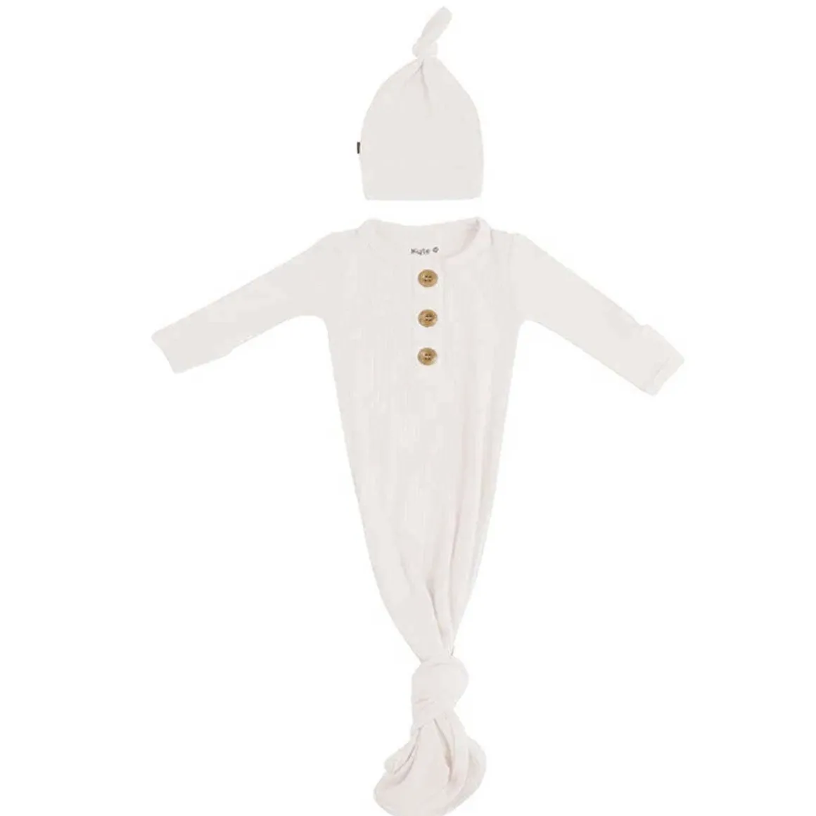 Ribbed Knotted Gown & Hat