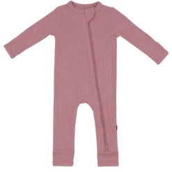 Ribbed Zippered Romper