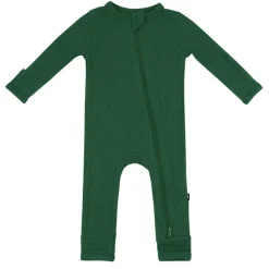 Ribbed Zippered Romper