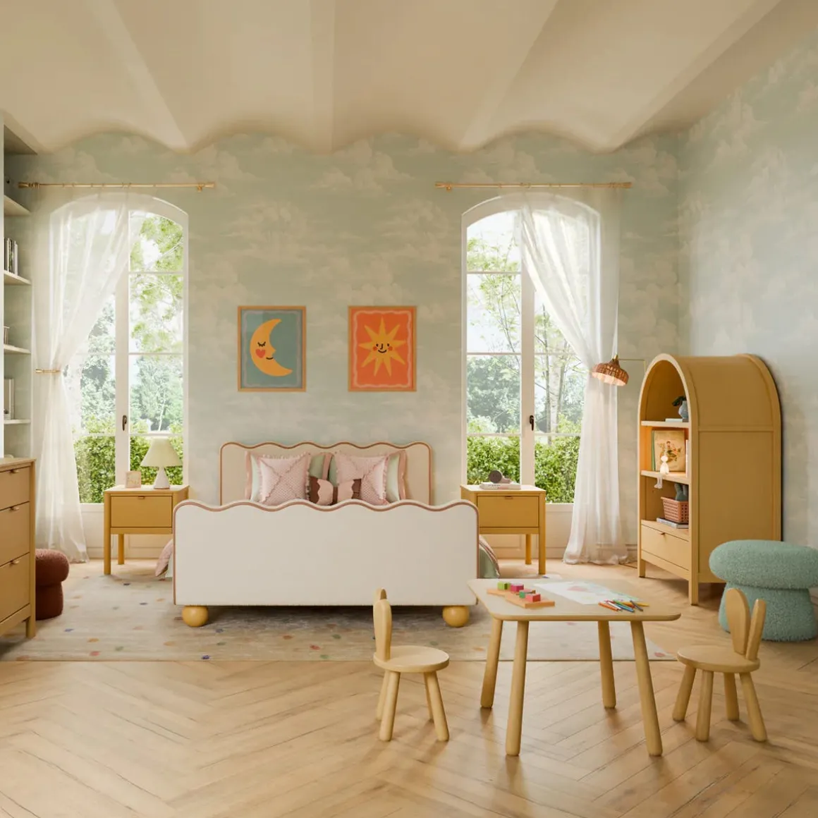 Rizo Full Bed (Boucle)