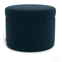 Round Storage Ottoman - Fabric