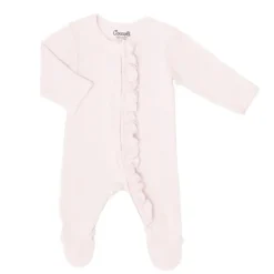 Ruffle Zipper Footie