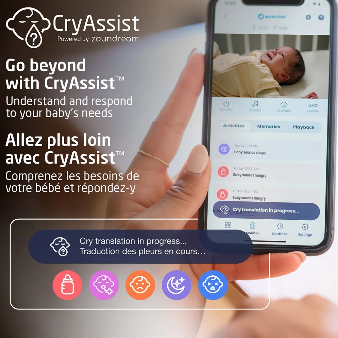 See Pro 360 Baby Monitor & Parent Unit with CryAssist Technology