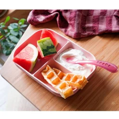 Silicone Divided Plate with 2nd Stage Spoon