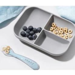 Silicone Divided Plate with 2nd Stage Spoon