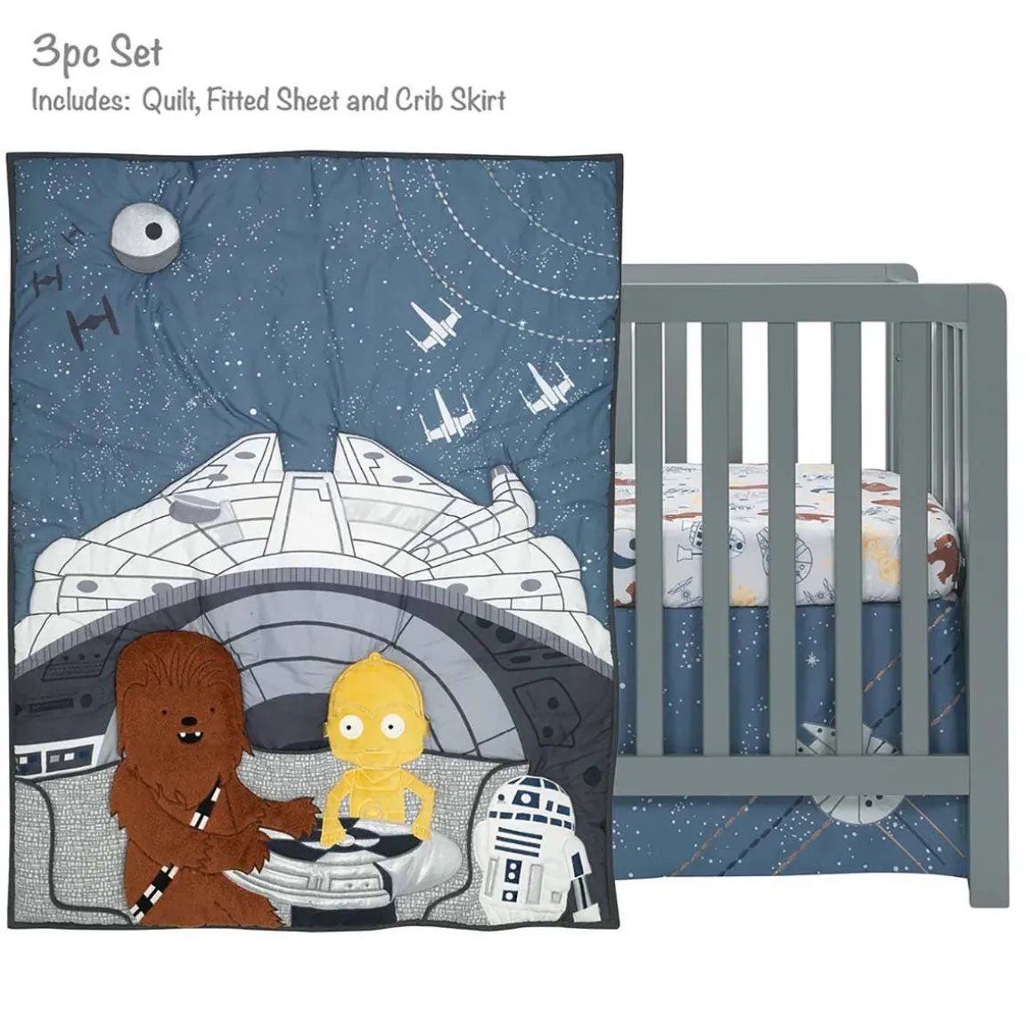Star Wars Millennium Falcon 3 Piece Crib Set
