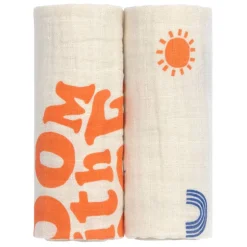 Swaddle & Burp Blanket (60x60cm) 2 Pack
