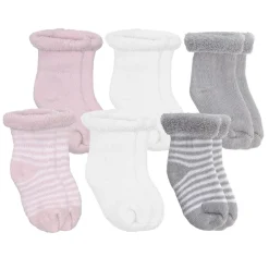 Terry Newborn Socks (6 Pack)