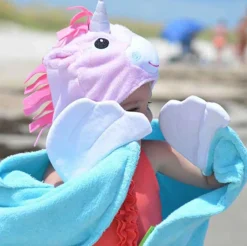 Toddler Plush Terry Hooded Bath Towel