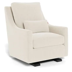 Vera Glider - Fabric with Espresso Base