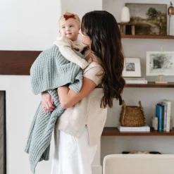 Waffle Knit Receiving Blanket