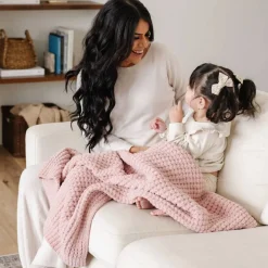 Waffle Knit Receiving Blanket
