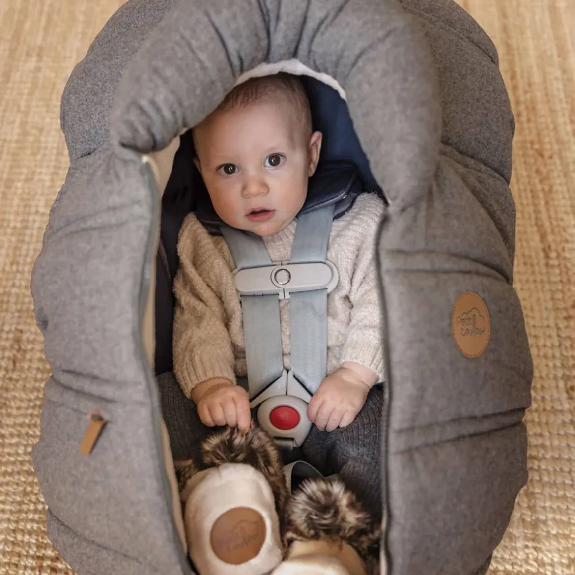 Winter Car Seat Cover (Wool Slate)