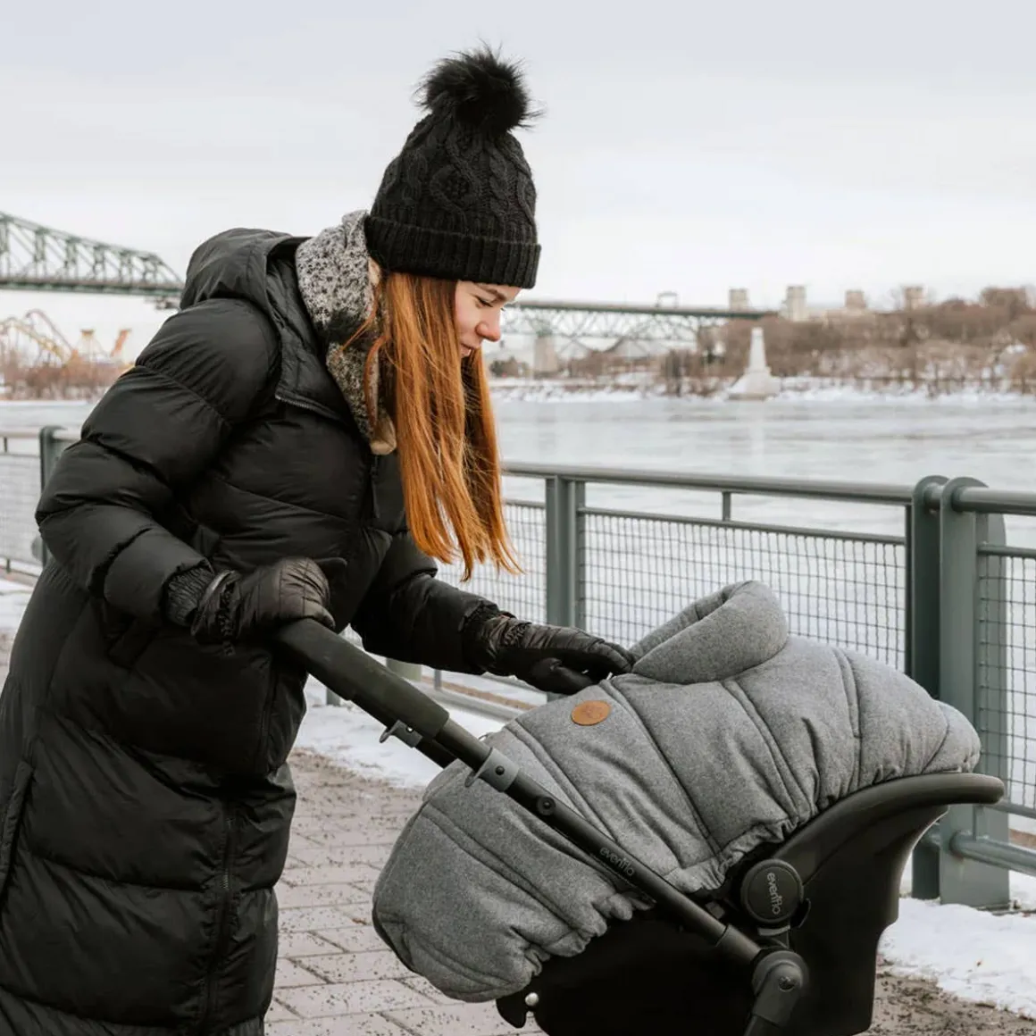 Winter Car Seat Cover (Wool Slate)