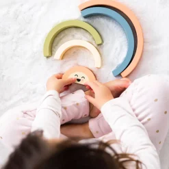 Wooden Rainbow Stacking Toy