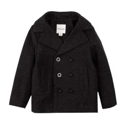 Wool Coat with Removable Hood